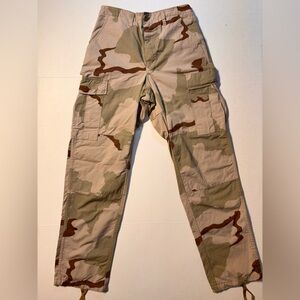 Vtg US Military Desert Camo BDU Tactical Cargo Pants 90’s USA Men’s Small Long